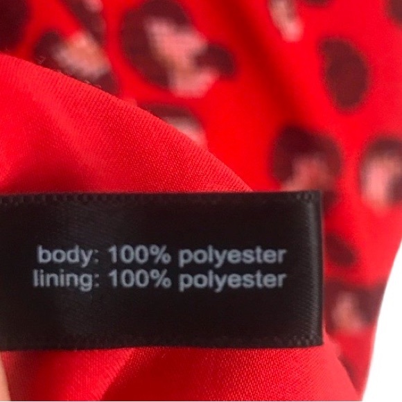 THE LIMITED Red Animal Print 3/4 Sleeve Shift Dress size L - Picture 13 of 14